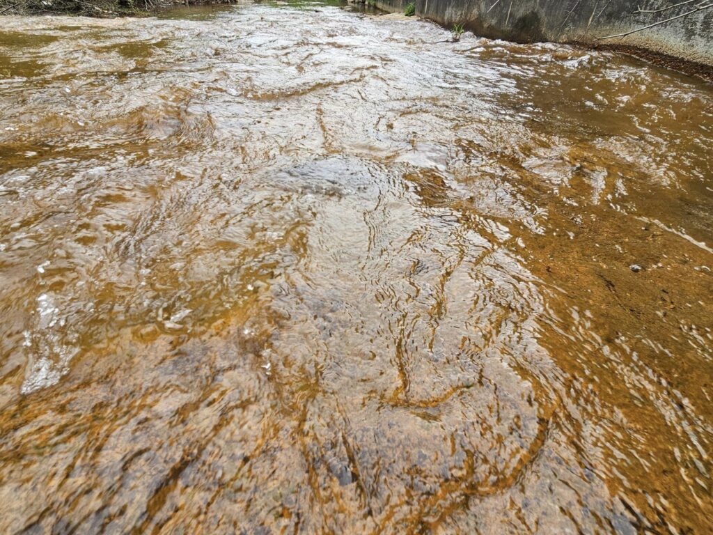 from below dirty water